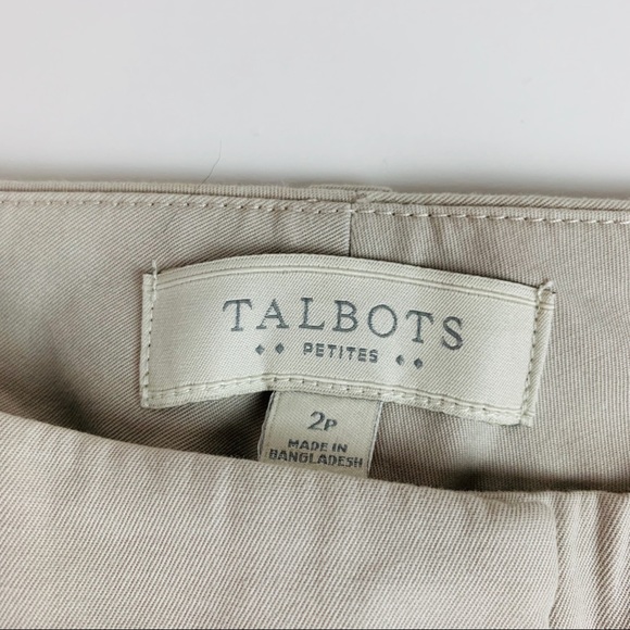 đź’°SALE Talbots Outlet Petite Khaki Cream Cropped - Picture 4 of 6